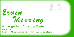 ervin thiering business card